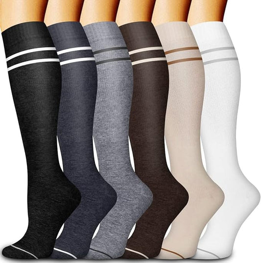 Parallel Bars Compression Socks(6 Pairs) - image 0