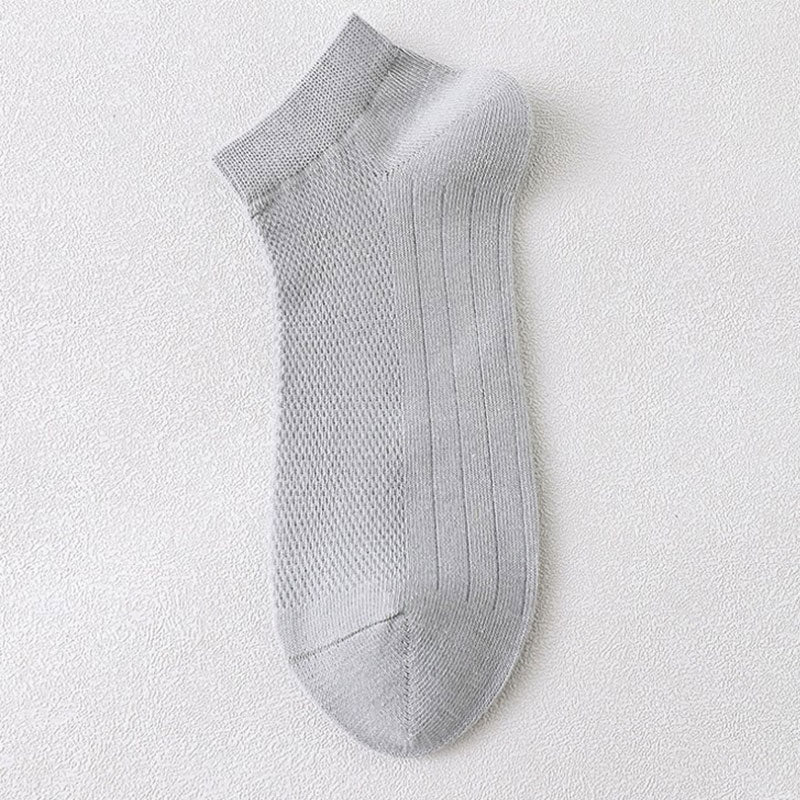 Plus Size Athletic Mesh Ankle Socks(12 Pairs) - Grey - EU36-45(US3-11) - image 11