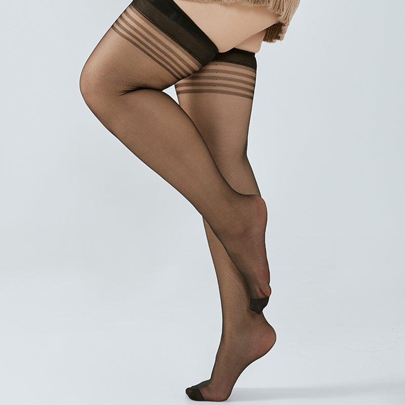 Transparent Thigh High Socks(4 Pairs) - image 2