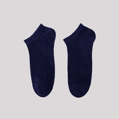 Antibacterial Soft Ankle Socks(5 Pairs) - Navy Blue - EU42-48(US8.5-13) - image 7