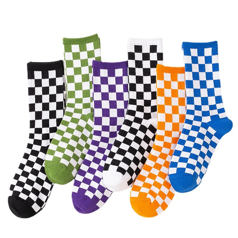 Checkerboard Quarter Socks(6 Pairs) - image 11