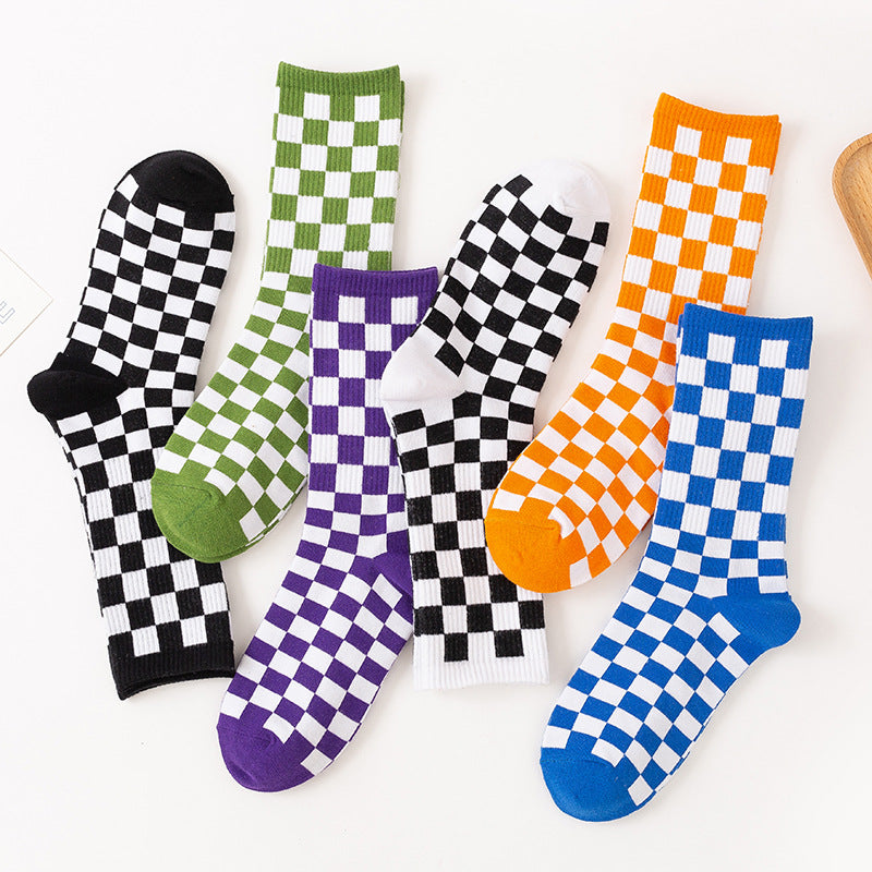 Checkerboard Quarter Socks(6 Pairs) - image 12