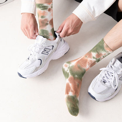 Color Tie Dye Quarter Socks(5 Pairs) - image 3