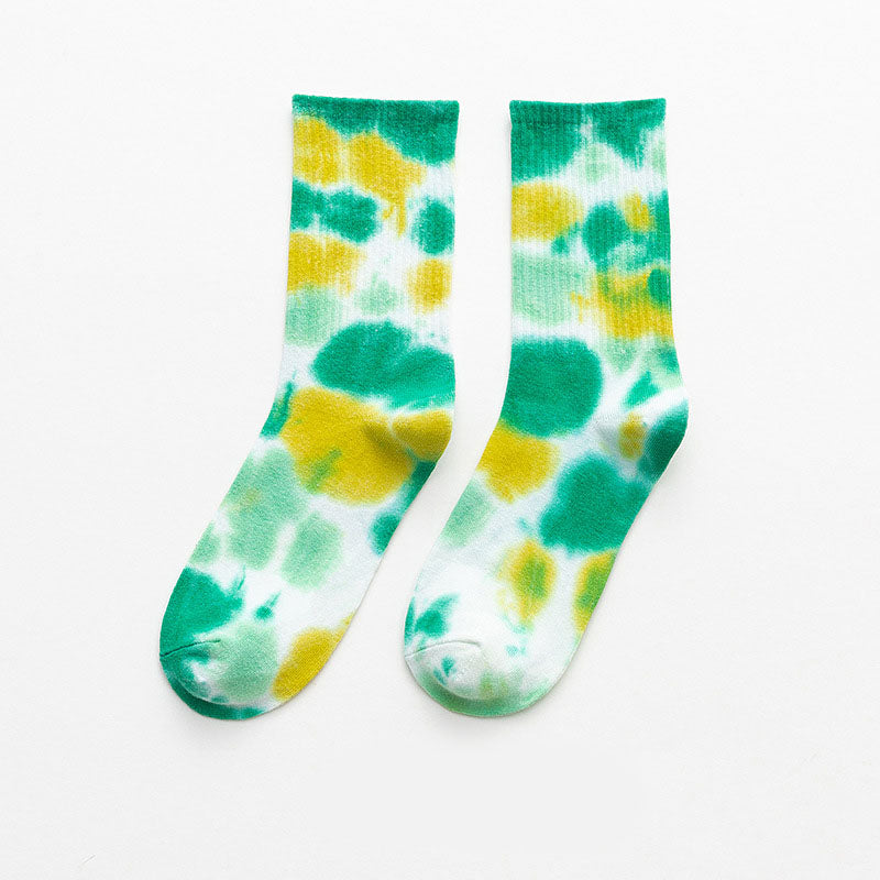 Color Tie Dye Quarter Socks(5 Pairs) - image 8