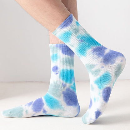 Color Tie Dye Quarter Socks(5 Pairs) - image 1