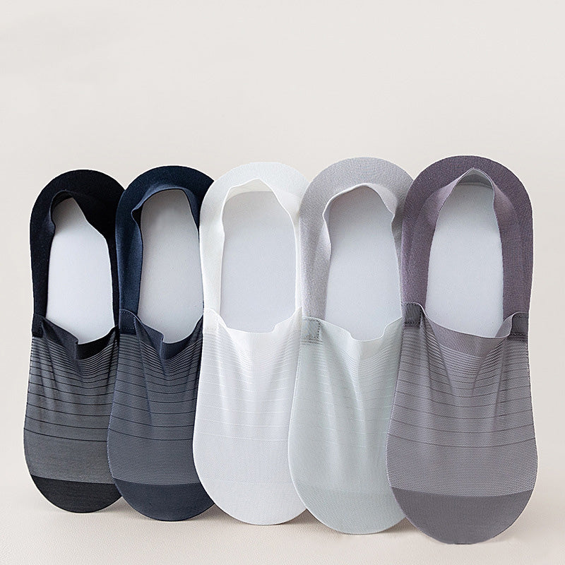 Ice Silk No Show Socks(5 Pairs) - Multicolor - EU38-43(US5-9) - image 9