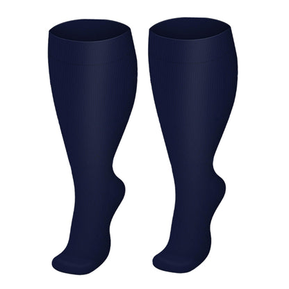 Plus Size Blue Series Compression Socks(3 Pairs) - Navy Blue - 4XL - image 4