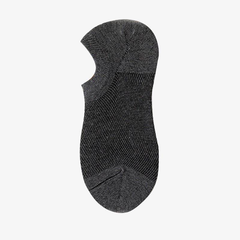 Mesh Non-slip Silicone Ankle Socks(11 Pairs) - Dark Grey - EU44-50(US10-15) - image 12