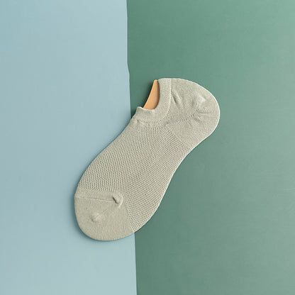 Mesh Non-slip Silicone Ankle Socks(11 Pairs) - Light Green - EU44-50(US10-15) - image 18