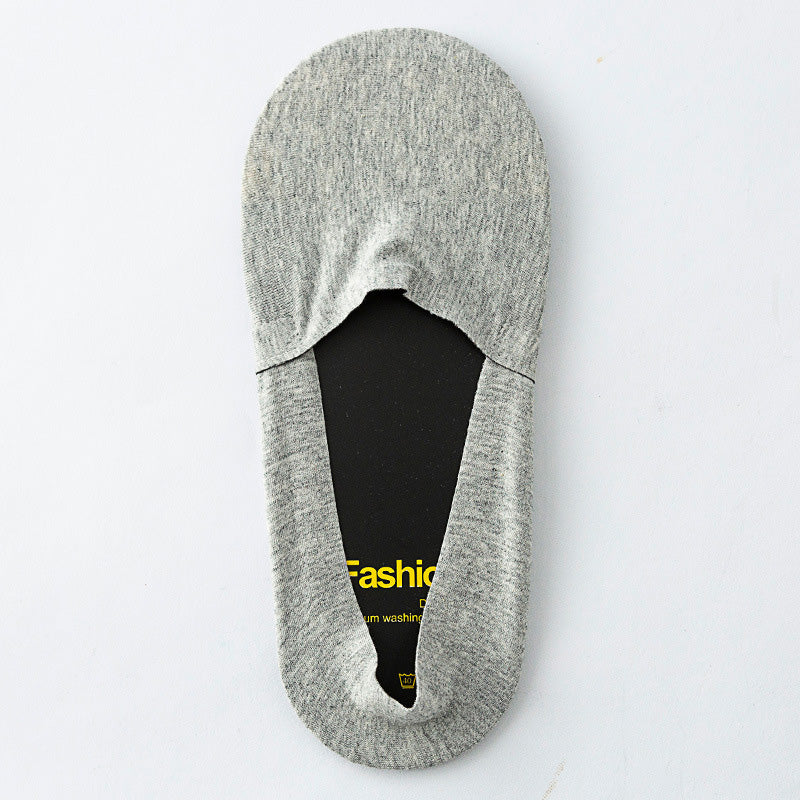 Silicone Anti-shedding No Show Socks(5 Pairs) - Light Gray - EU42-48(US8.5-13) - image 7