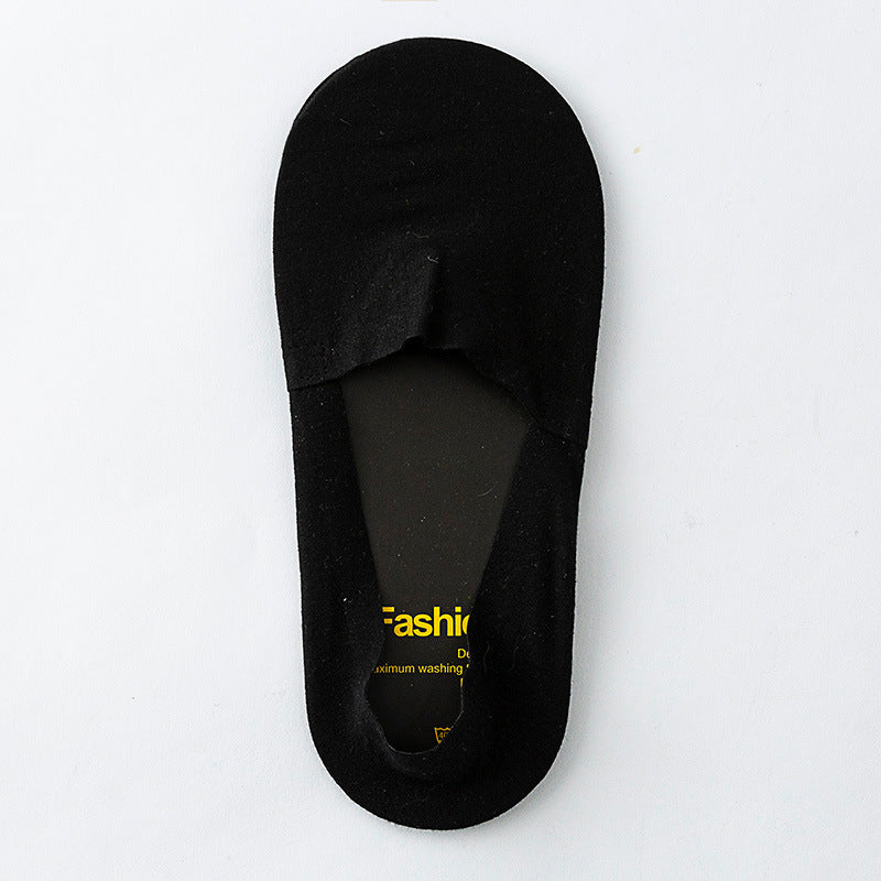 Silicone Anti-shedding No Show Socks(5 Pairs) - Black - EU42-48(US8.5-13) - image 5