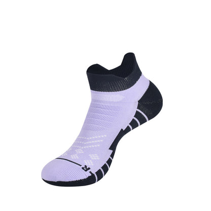 Mixed Color Ankle Socks(3 Pairs) - Light Purple - S - image 5