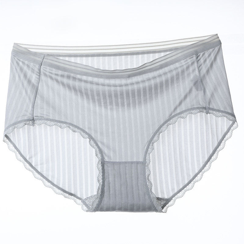 Ice Silk Breathable Panty(5 Packs) - Light Gray - 4XL - image 5