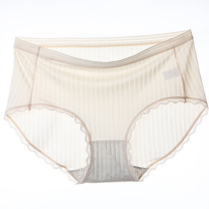 Ice Silk Breathable Panty(5 Packs) - Apricot - 4XL - image 2