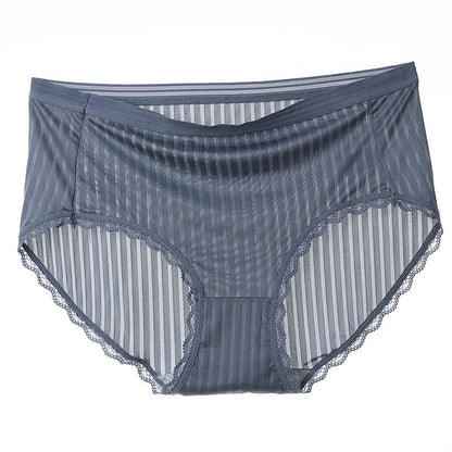 Ice Silk Breathable Panty(5 Packs) - Navy Blue - 4XL - image 9