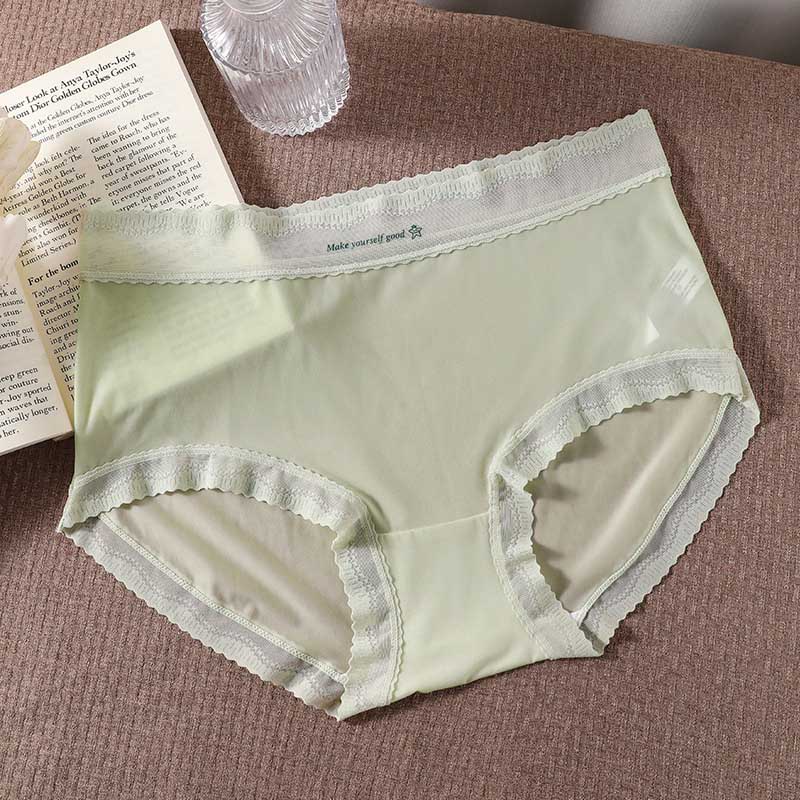 Ultra Thin Ice Silk Panty(3 Packs) - Light Green - 3XL - image 7