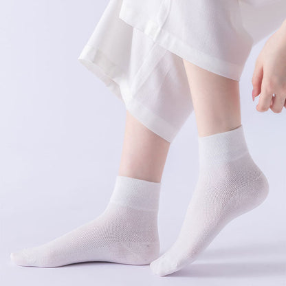 Solid Color Skin Friendly Quarter Socks(10 Pairs) - image 7