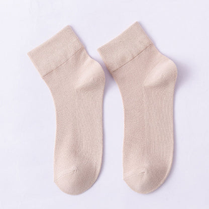Solid Color Skin Friendly Quarter Socks(10 Pairs) - Nude - EU36-38(US3-5) - image 14