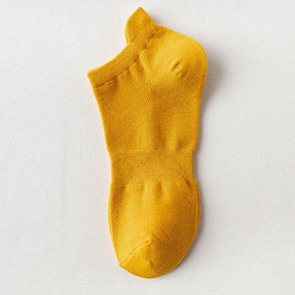 Mesh Four Seasons Ankle Socks(10 Pairs) - Bright Yellow - EU36-38(US3-5) - image 12