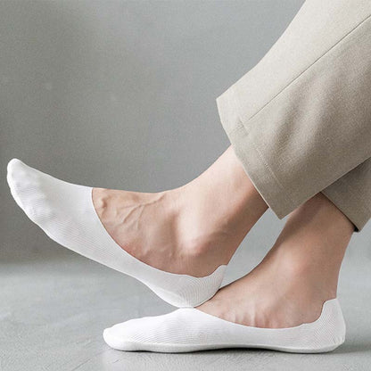 Ice Silk Striped No Show Socks(6 Pairs) - image 4