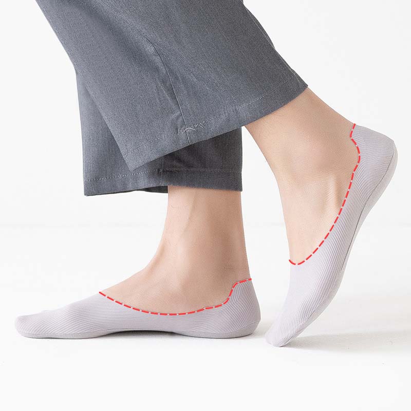 Ice Silk Striped No Show Socks(6 Pairs) - image 11