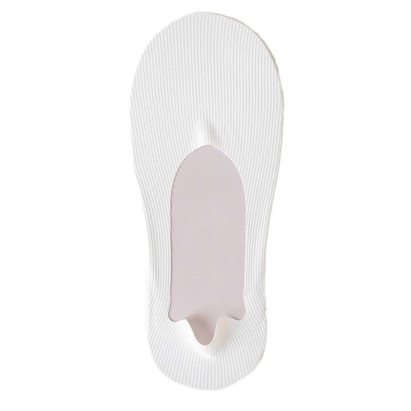 Ice Silk Striped No Show Socks(6 Pairs) - White - EU39-46(US6-12) - image 14