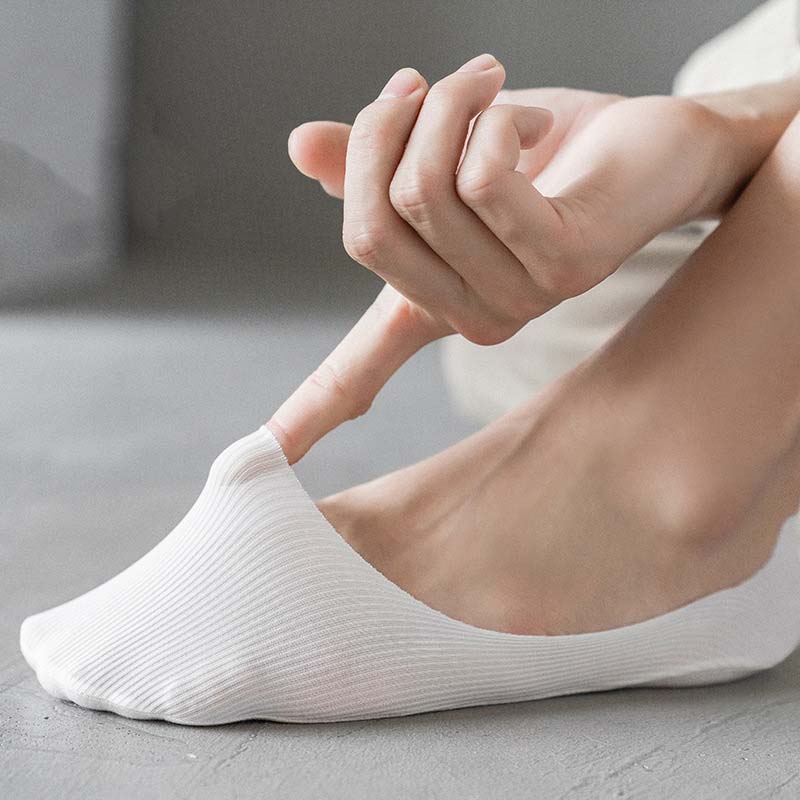 Ice Silk Striped No Show Socks(6 Pairs) - image 12