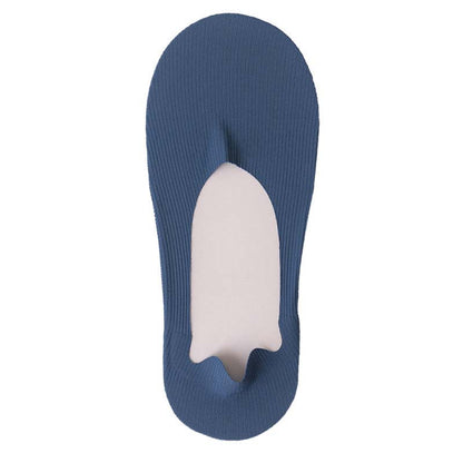 Ice Silk Striped No Show Socks(6 Pairs) - Blue - EU39-46(US6-12) - image 17