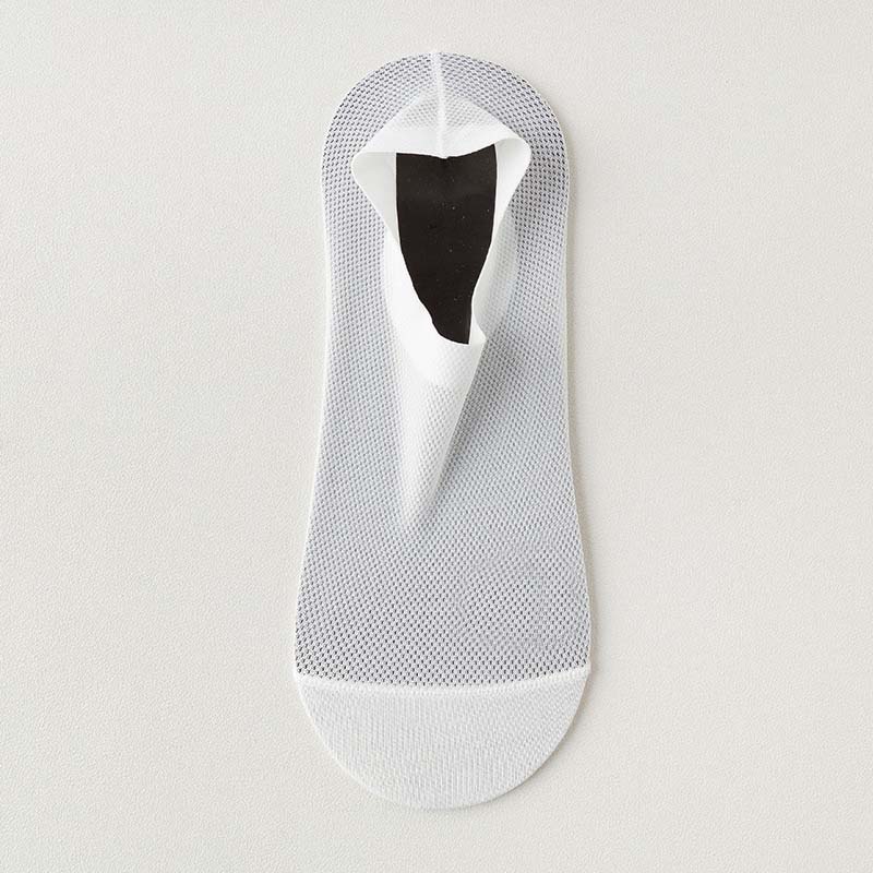 Ice Silk Breathable Ankle Socks(3 Pairs) - White - EU39-46(US6-12) - image 15