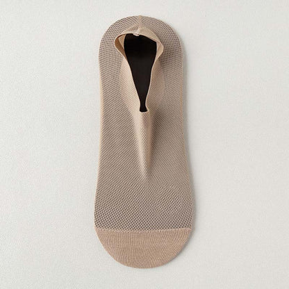 Ice Silk Breathable Ankle Socks(3 Pairs) - Khaki - EU39-46(US6-12) - image 19