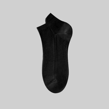 Breathable Full Mesh Ankle Socks(7 Pairs) - Black - EU36-39(US3-6) - image 12