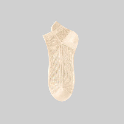 Breathable Full Mesh Ankle Socks(7 Pairs) - Nude - EU36-39(US3-6) - image 16