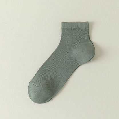 Mesh Breathable Sports Ankle Socks(7 Pairs) - Army Green - EU37-43(US4-9) - image 14