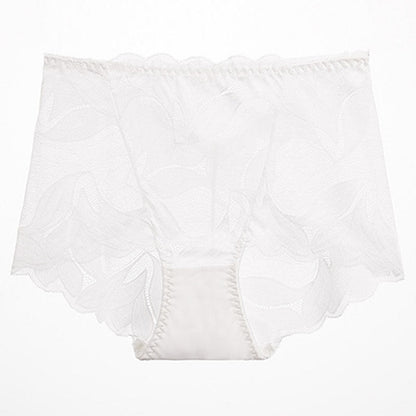 Lace Breathable Panty(5 Packs) - White - 2XL - image 9