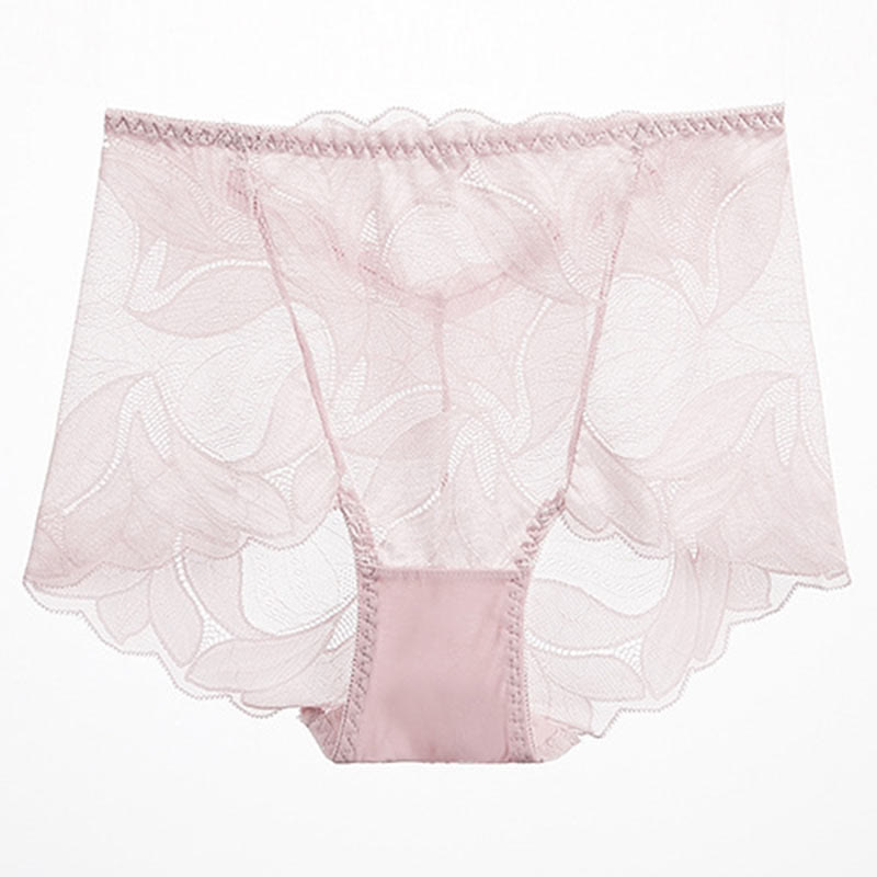 Lace Breathable Panty(5 Packs) - Light Pink - 2XL - image 14