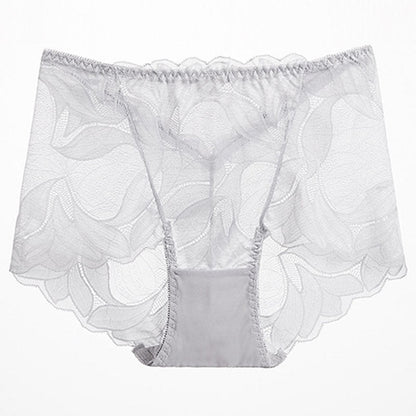 Lace Breathable Panty(5 Packs) - Light Gray - 2XL - image 15