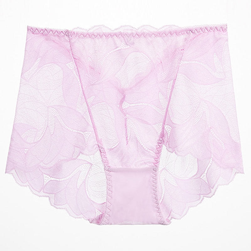 Lace Breathable Panty(5 Packs) - Pink - 2XL - image 11