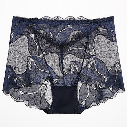 Lace Breathable Panty(5 Packs) - Navy Blue - 2XL - image 19