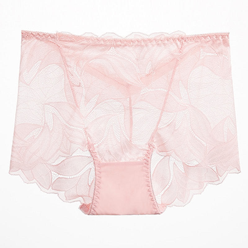 Lace Breathable Panty(5 Packs) - Dark Pink - 2XL - image 16