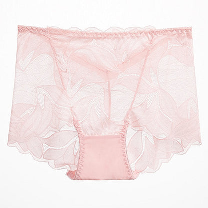 Lace Breathable Panty(5 Packs) - Dark Pink - 2XL - image 16