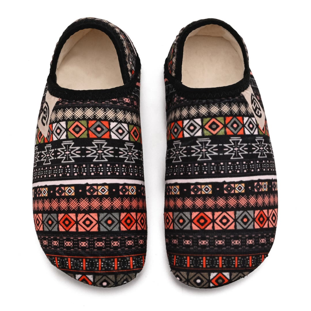 Plus Size Multicolor Home Slipper Socks - Brown - EU48-49(US13-14) - image 4