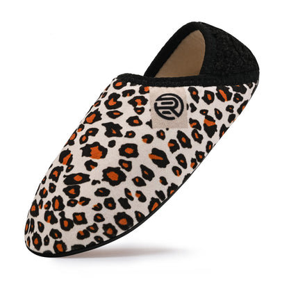 Plus Size Leopard Print Home Slipper Socks - White - EU48-49(US13-14) - image 2