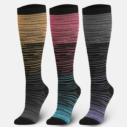 Color Thin Lines Compression Socks(6 Pairs) - image 7