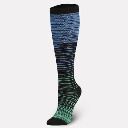 Color Thin Lines Compression Socks(6 Pairs) - image 12