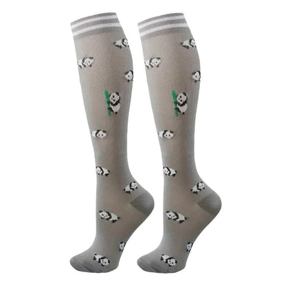Colorful Animal Patterns Compression Socks(5 Pairs) - image 2