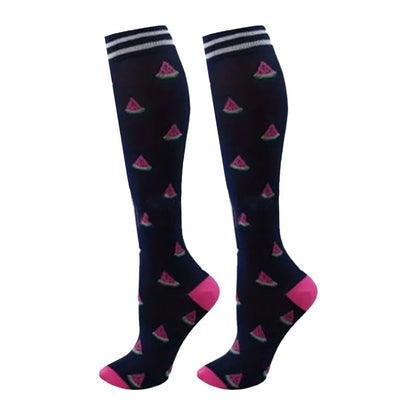 Fruit Coffee Patterns Compression Socks(6 Pairs) - image 3