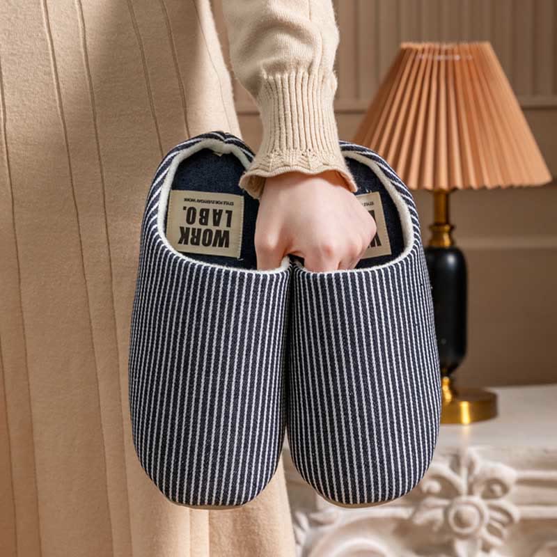 Plus Size Striped Home Slippers - image 4