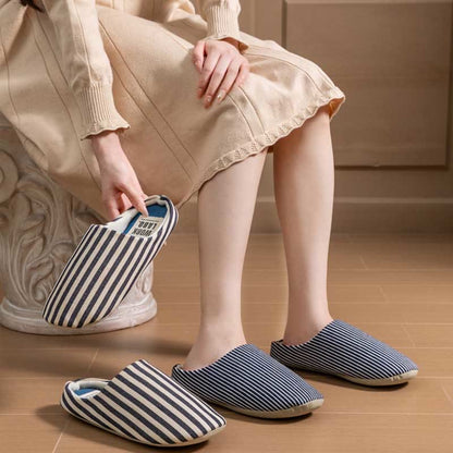 Plus Size Striped Home Slippers - image 2