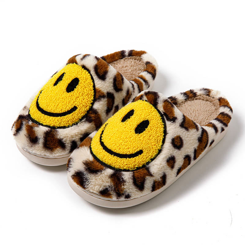 Plus Size Yellow Smiley Face Slippers - Apricot - 2XL - image 16