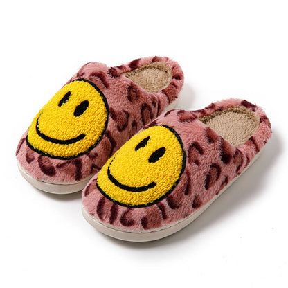 Plus Size Yellow Smiley Face Slippers - Pink - 2XL - image 17